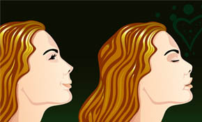 LOVELY GIRL SIDE VIEW FREE VECTOR